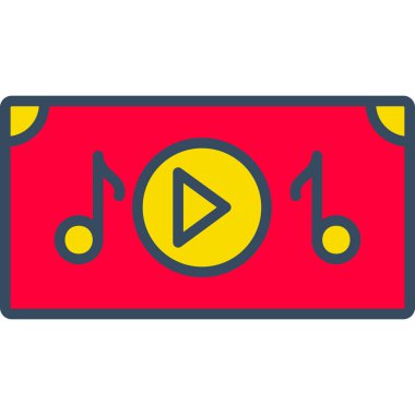 müzik çalar vektör simgesi