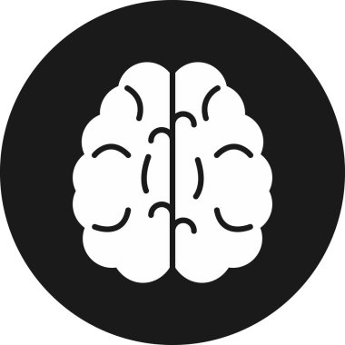 beyin ikonu vektör illüstrasyonu