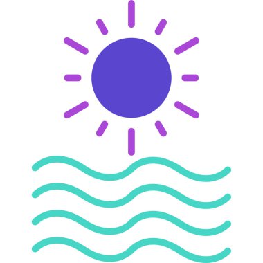 Güneş Simgesi Vektör illüstrasyonu