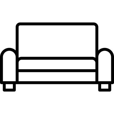 kanepe ikonu vektör illüstrasyonu