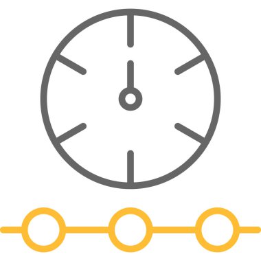 Saat. Web simgesi basit illüstrasyon