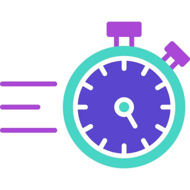 Kronometre Web simgesi basit illüstrasyon