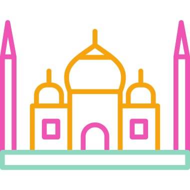 Bir bina simgesinin vektör illüstrasyonu