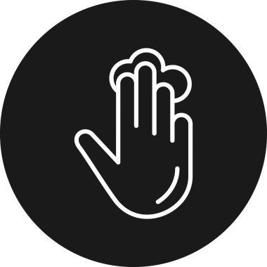 Bir el simgesinin vektör illüstrasyonu