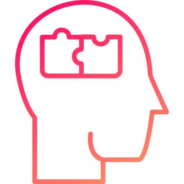 Beyin. Web simgesi basit illüstrasyon