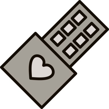 Kalp ikonu vektör illüstrasyonu