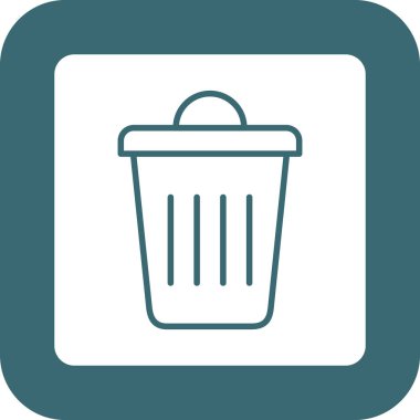 Çöp kutusu simgesi, vektör illüstrasyon tasarımı