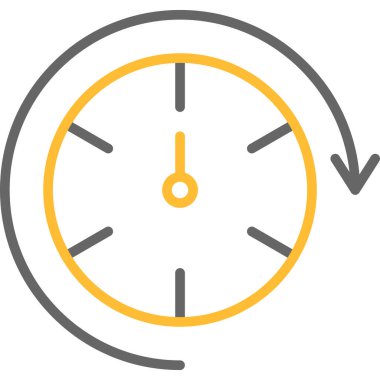 zaman yönetimi simgesi, vektör illüstrasyonu