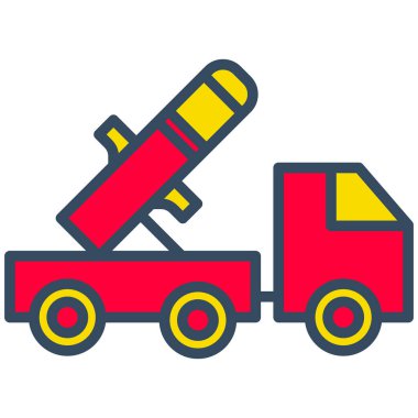 İtfaiye aracı vektör simgesi