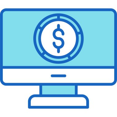 Para için. Web simgesi basit illüstrasyon