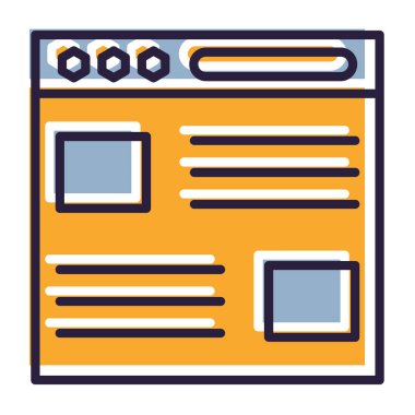 Web sayfası ikon vektör illüstrasyonu