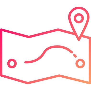 Harita konumu simgesi doldurulmuş dış hat biçimi