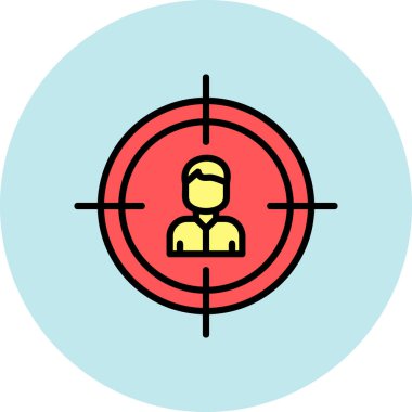 hedef simge vektör illüstrasyonu