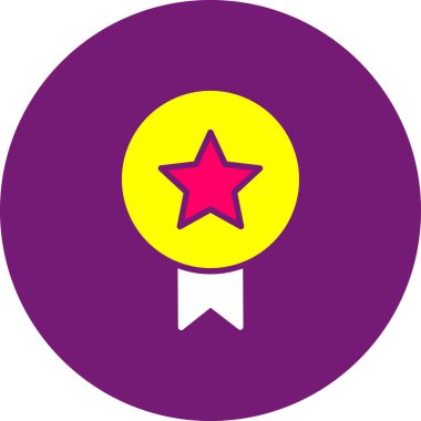 Madalya. Web simgesi basit illüstrasyon