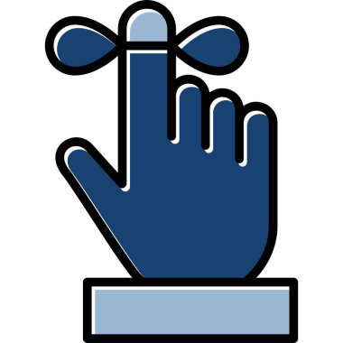 Eldiven simgesi, vektör illüstrasyonu