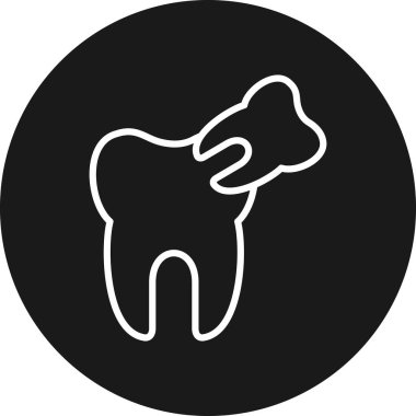 Diş simgesi. Diş vektör simgesi web için basit örnek