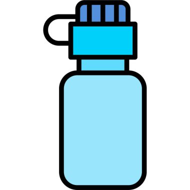 Su kutusu ikonu. Web için su konservesi simgelerinin özet çizimi