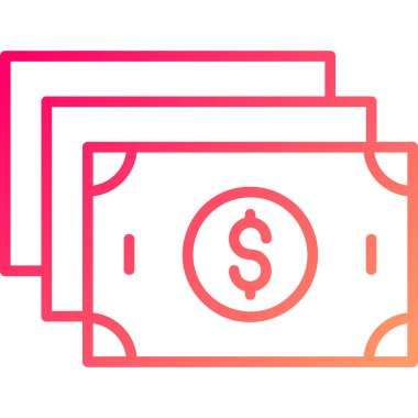 Dolar. Web simgesi basit illüstrasyon