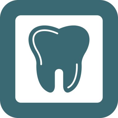 Moda tarzında izole edilmiş diş simgesi