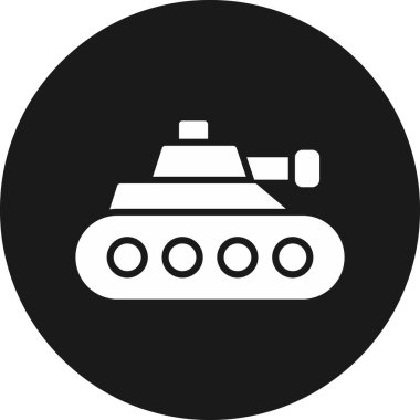 Askeri tank simgesinin vektör çizimi