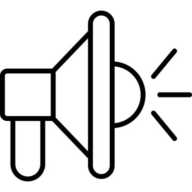 Konuşmacı. Web simgesi basit illüstrasyon