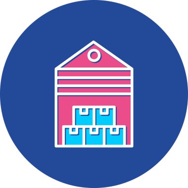 Bina. Web simgesi basit illüstrasyon