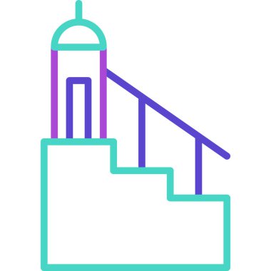 mimari binalar şehir simgesi - taslak biçimi