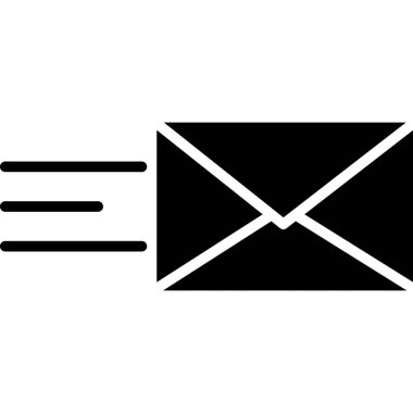 Zarf posta izole simgesi