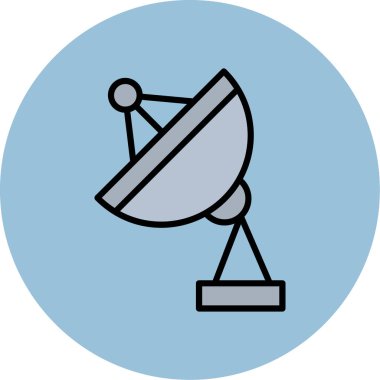 uydu simgesi vektör illüstrasyonu