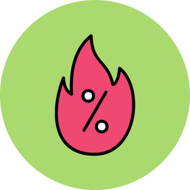 Kırmızı ve beyaz yuvarlak simgenin vektör çizimi