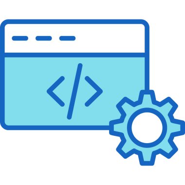 Programlama. Web simgesi vektör illüstrasyonu