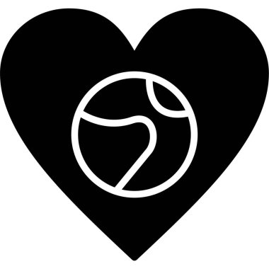 tenis kalp vektör simgesi