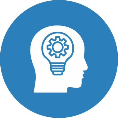 Beyin vitesi düz yuvarlanmış vektör simgesi