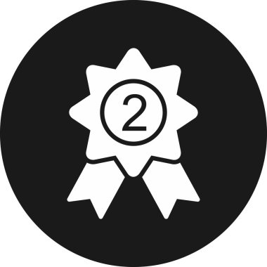 Moda stili izole edilmiş arka planda madalya simgesi