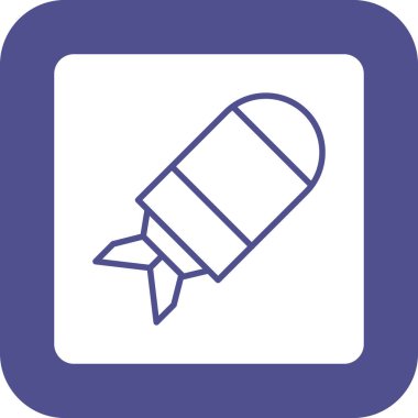 Bir roket simgesinin vektör çizimi