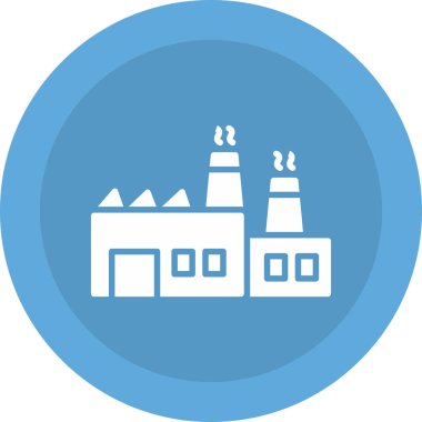 Fabrika simgesi vektör illüstrasyonu