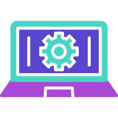 Bilgisayar. Web simgesi basit illüstrasyon