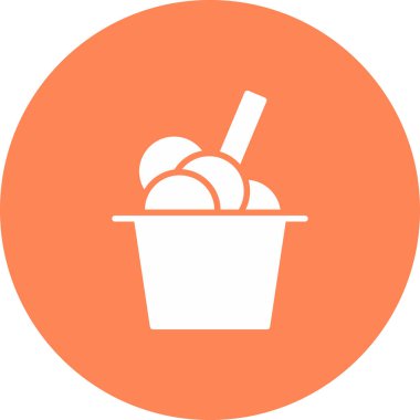 Bir sepet simgesinin vektör illüstrasyonu