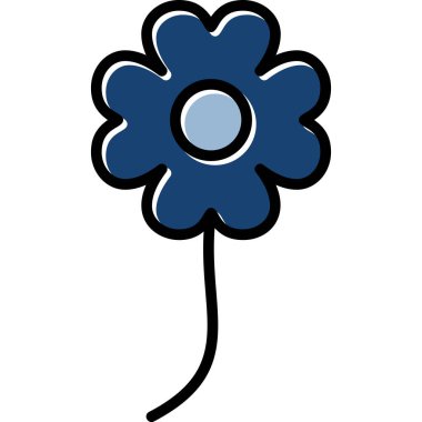 çiçek simgesi, vektör illüstrasyonu