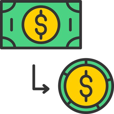 Para için. Web simgesi basit illüstrasyon