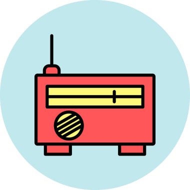 radyo simgesi vektör illüstrasyonu