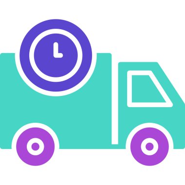 Teslimat. Web simgesi basit illüstrasyon