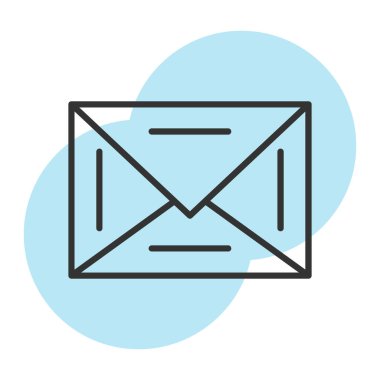 Zarf Basit Vektör Simgesi İllüstrasyonu