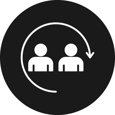 İş insanları simgesinin vektör illüstrasyonu