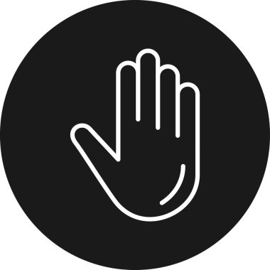 Bir el simgesinin vektör illüstrasyonu