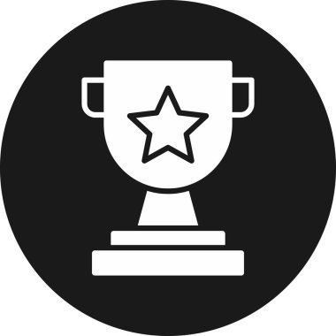 Ödül kupası ikonu vektör illüstrasyon tasarımı