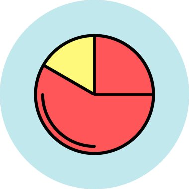 Pasta çizelgesi. Web simgesi basit illüstrasyon