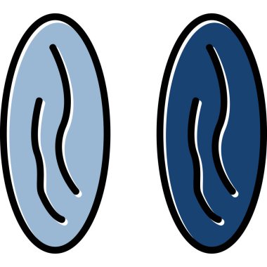 Mavi kulak ikonu beyaz arka planda izole edilmiş. Kulak ikonu. vektör illüstrasyonu