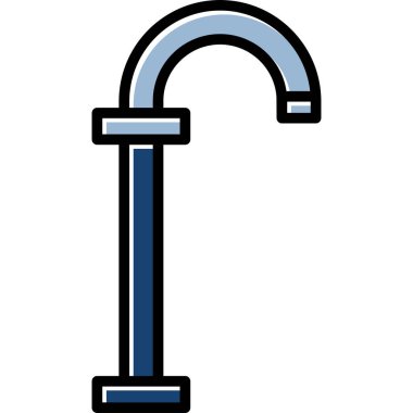 Boru simgesi, vektör illüstrasyonu