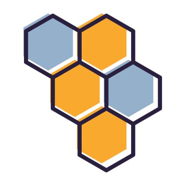 bal peteği ikonu vektör illüstrasyonu